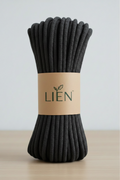 7mm 100% cotton braided cord in black