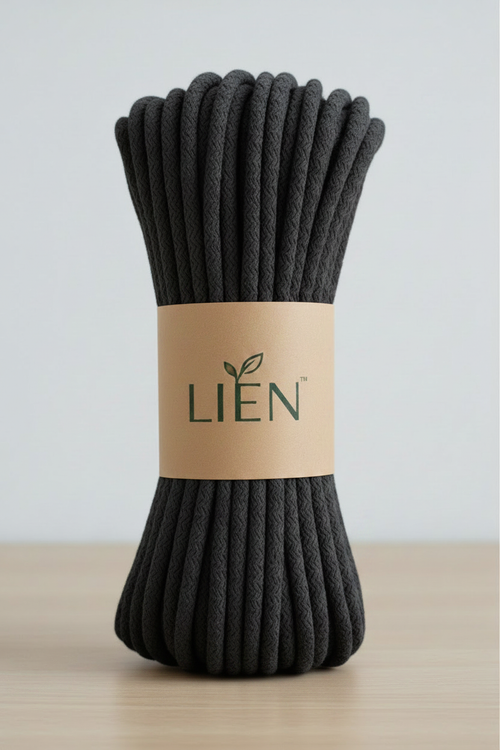 Deep Charcoal Black Cord with LIEN Label